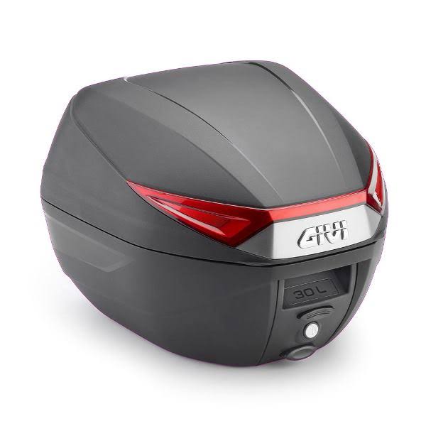 GIVI 30 LTR MONOLOCK TOP CASE WITH RED REFLECTOR