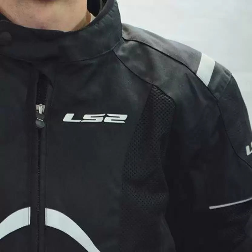LS2 TIDE MEN BLACK REFLECTOR JACKET L2