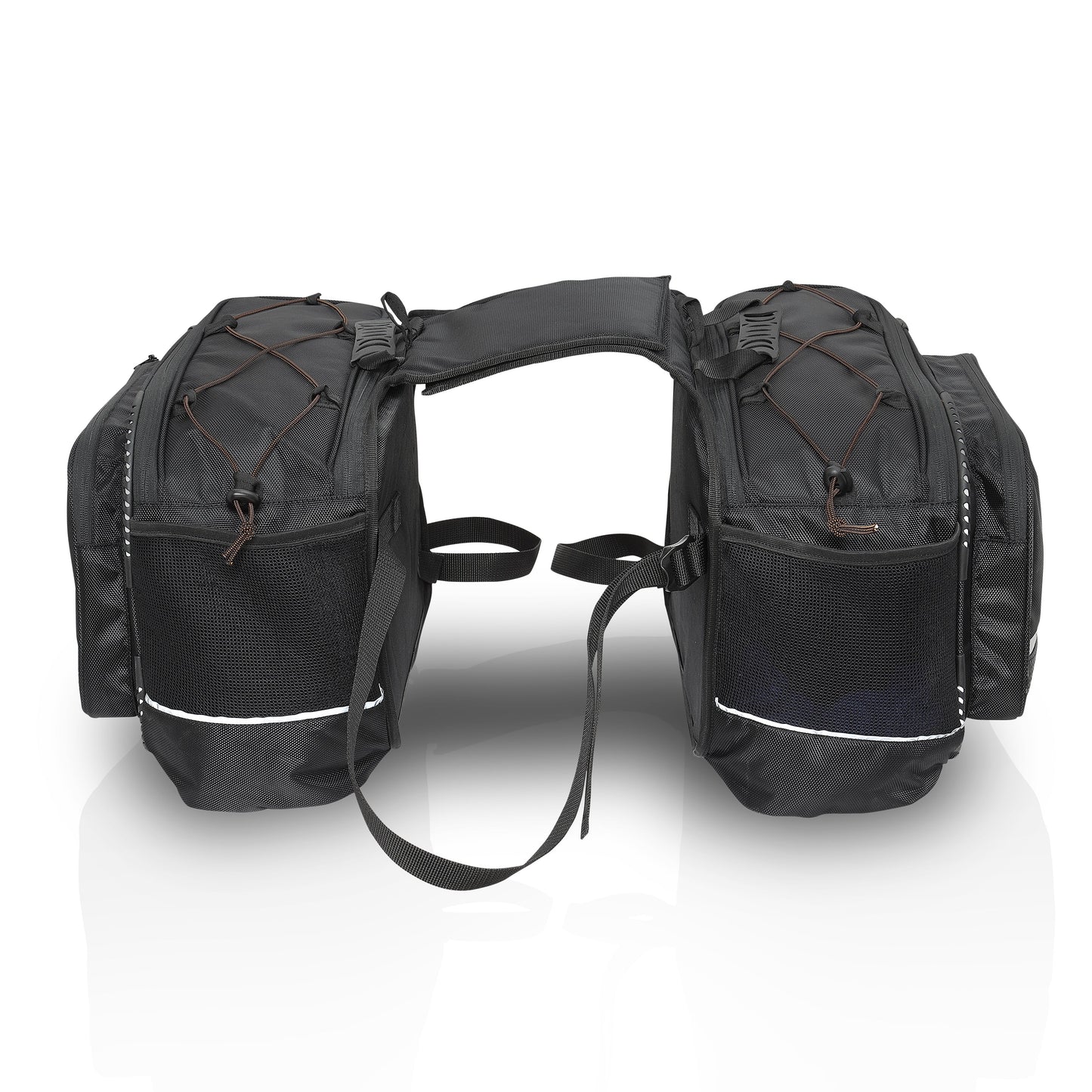 Guardian Gears Mustang 50Ltrs Saddlebags (Black) with Waterproof Rain Covers