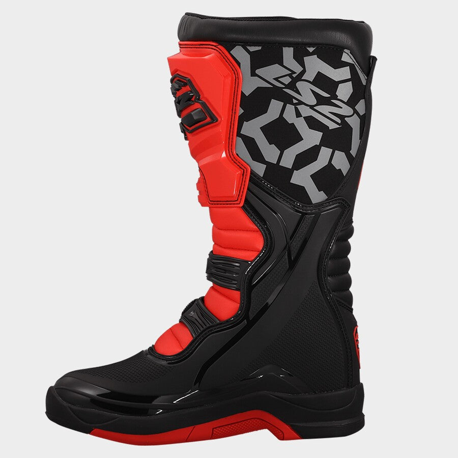 LS2 RAPTOR BLACK RED BOOT