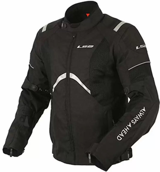 LS2 TIDE MEN BLACK REFLECTOR JACKET L2